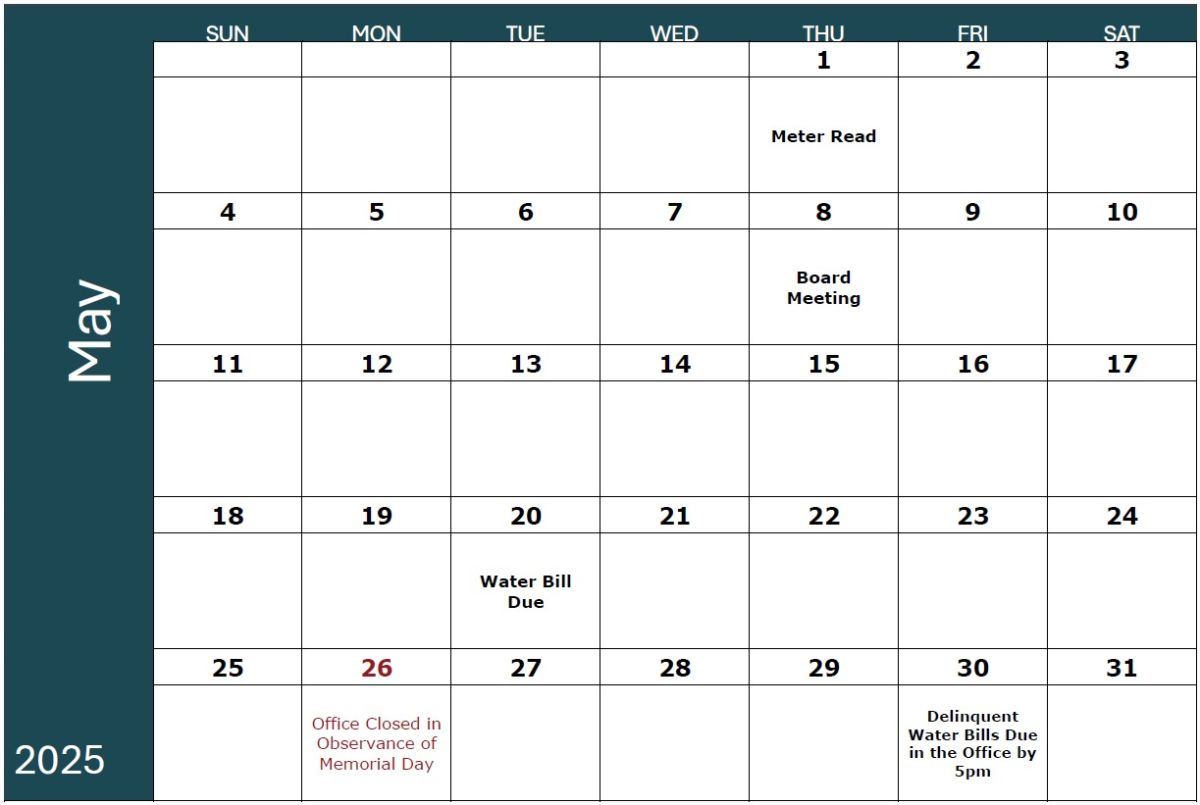 May 2025 Calendar