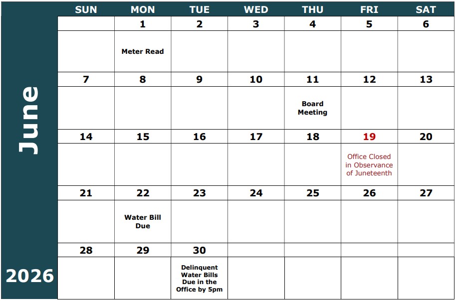 June Calendar