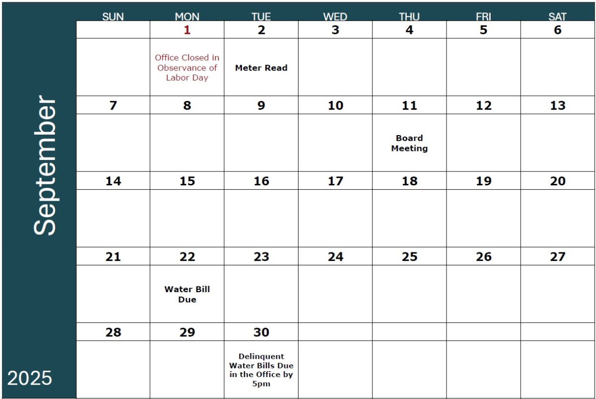 September Calendar